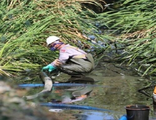 YAĞ BIRAKTIĞI TESPİT EDİLEN FİRMAYA 2 MİLYON 212 BİN LİRA CEZA KESİLDİ VE FAALİYETİ DURDURULDU